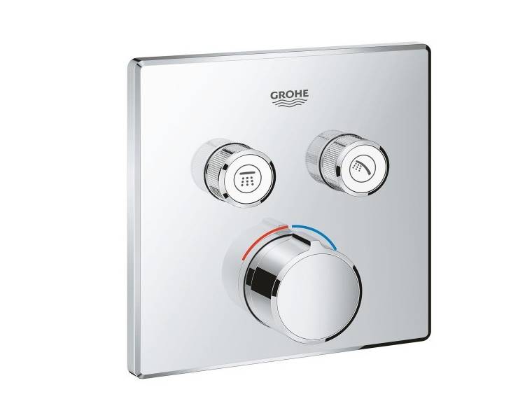 SmartControl Смеситель для душа, внешняя часть, на 2 выхода, хром 