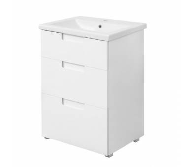 Підлоговий стіл Trio 60 white з умивальником Como 60