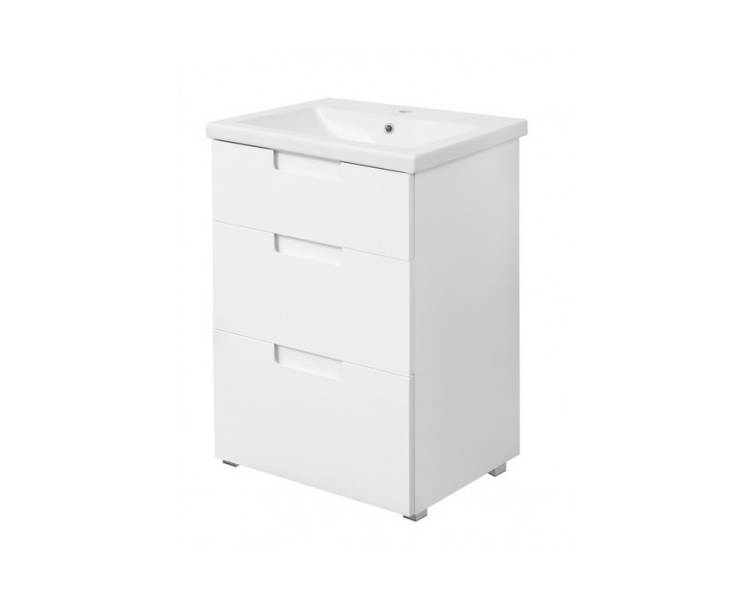 Підлоговий стіл Trio 60 white з умивальником Como 60