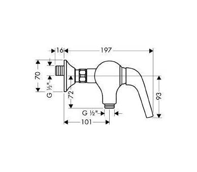 Axor Terrano - змішувач для душу (хромований) HANSGROHE 37600000