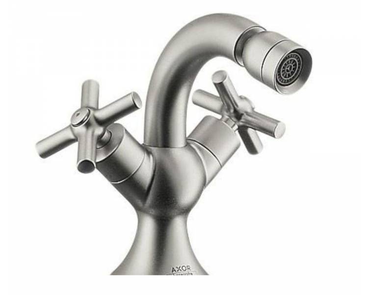 Axor Terrano - смеситель на биде (крестики) сатинокс HANSGROHE 37230810 