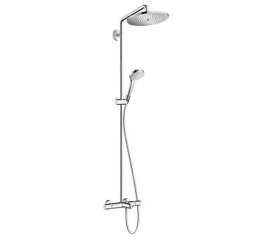 Система душової кабіни Croma Select 280 Air 1jet Shower для ванни з терморегулятором, хромована