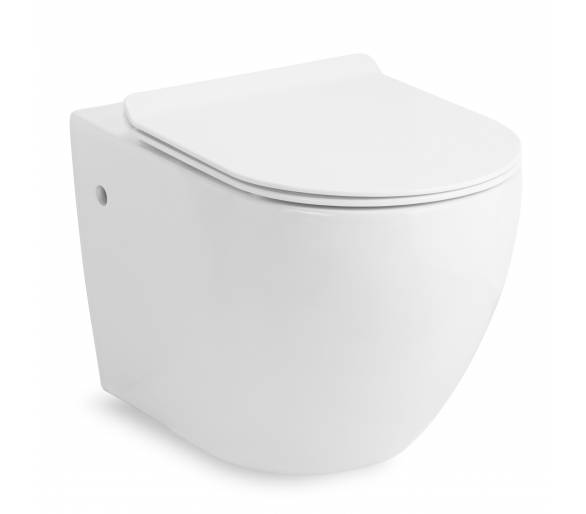 Туалет AMADEUS 555*360*380мм підвішено, суцільне сидіння Slim slow-closing