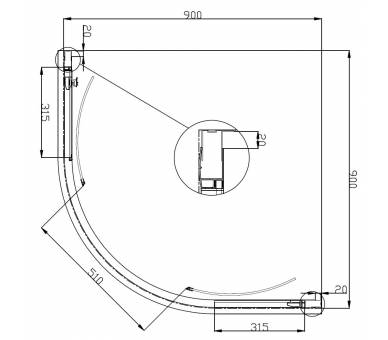 FIESTA душевая кабина 90*90*185 см (стекла+двери), хром, прозрачное 