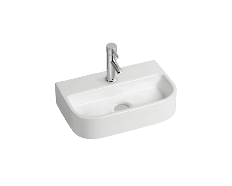 VOLLE умывальник 385x240x80mm с отверстием под смеситель 
