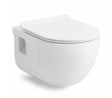 ALTEA Унітаз без обода 53 * 35,5 * 40 см підвішений в комплекті з сидінням Slim повільне закриття