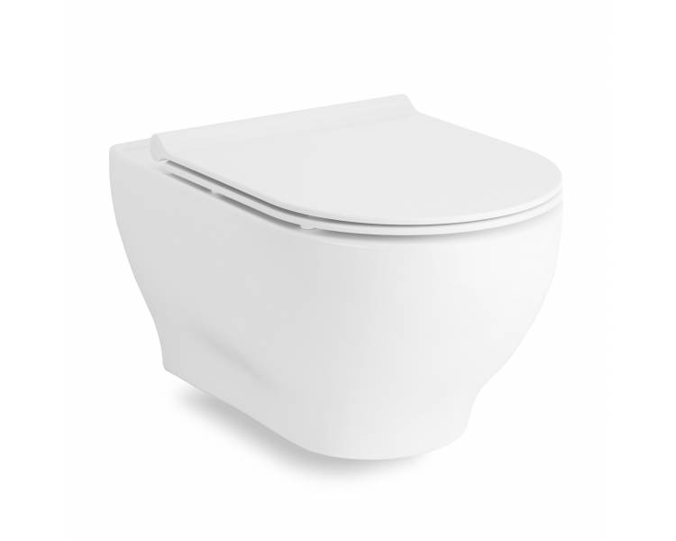 OLIVA Rimless унитаз 525*365*400мм подвесной в комплекте с сидением Slim slow-closing 