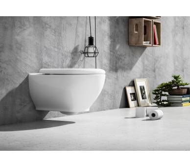 OLIVA Rimless унитаз 525*365*400мм подвесной в комплекте с сидением Slim slow-closing 