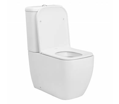 Комплект: ORLANDO Компакт напольный гор. выпуск, сиденье твердое Slim slow-closing (660*355*850мм) + HRANICE щетка для унитаза