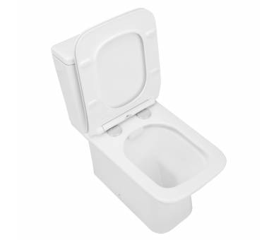 LEON Rimless compact: підлоговий туалет 61 * 35 * 79см, горіз. вихідний отвір, нижній лайнер, бак 3/4,5л, сидіння Slim повільног
