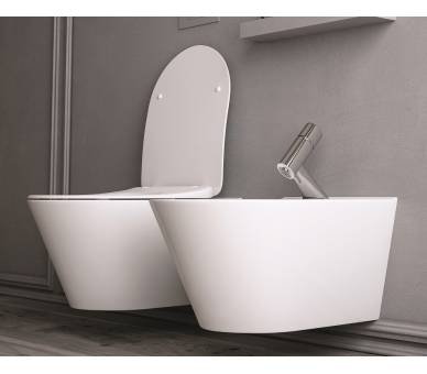 AIVA Rimless 560*385 *370 мм підвісний унітаз з сидінням Slim повільного закриття