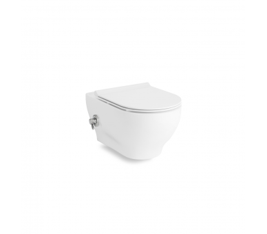 OLIVA Rimless Toilet 525*360*400mm підвішений з функцією біде (тепла вода), з тонким повільним закриттям сидінь
