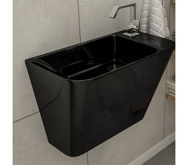 TEO black умывальник 50*28*35см моноблок подвесной 