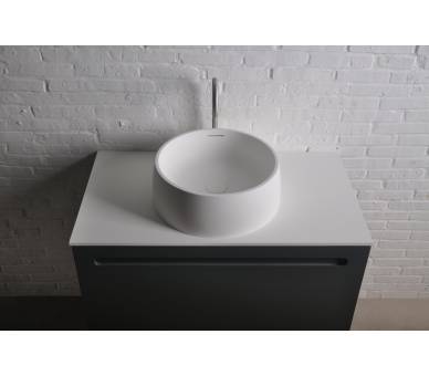 Раковина накладная каменная круглая Solid surface ø420*150 mm 
