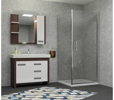 Душова кабіна RUDAS квадратна 90*90 з піддоном, праворуч