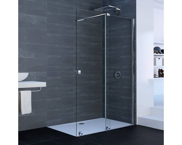 XTENSA PURE односекційні розсувні двері Walk-In 120x200см, креп-е праворуч (pr ser з блиском ярки, скляний prozr)