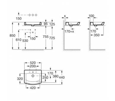 Накладна WASHBASIN HALL 52*44*9,5