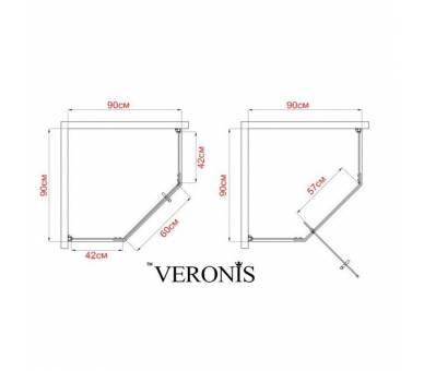 Душевая кабина Veronis KN-8-90 90х90 с поддоном
