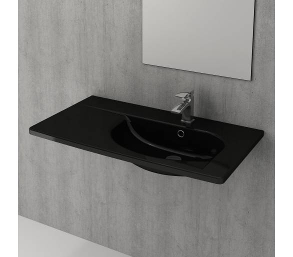 Умывальник TAORMINA ARCH 85х45 глянец черный