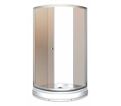 Душова кабіна MIRACLE XL01-1 чайне скло 92х92 см.