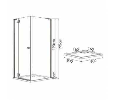Душова кабіна VOLLE BENITA 90x90 з піддоном
