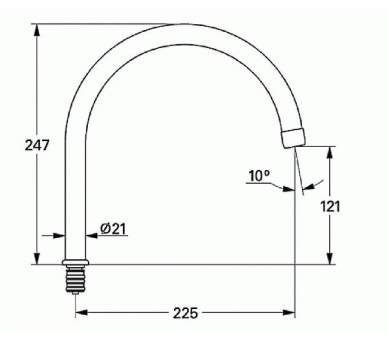 Grohe Носик для кухонного крана, високий