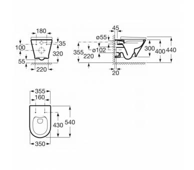 Комплект: GAP ROUND Rimless унитаз подвесной, с сиденьем Slim slow closing, Rapid SL инсталяционная система 3в1,Grohe звукоизоля