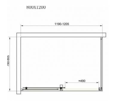 Душевая кабина Dusel DL191/195 Chrome 120x80 см.