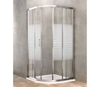 Душевая кабина 80x80 Dusel А-511 стекло полосы