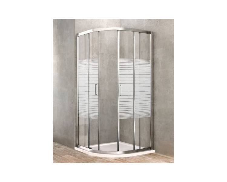Душевая кабина 80x80 Dusel А-511 стекло полосы