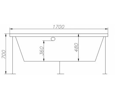Гідроаеромасажна ванна Riva Pool Manon 170x110 праворуч