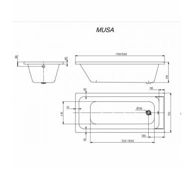 Гидромассажная ванна Riva Pool Musa 150x75 см HydroMINI.santehdom.kiev.ua