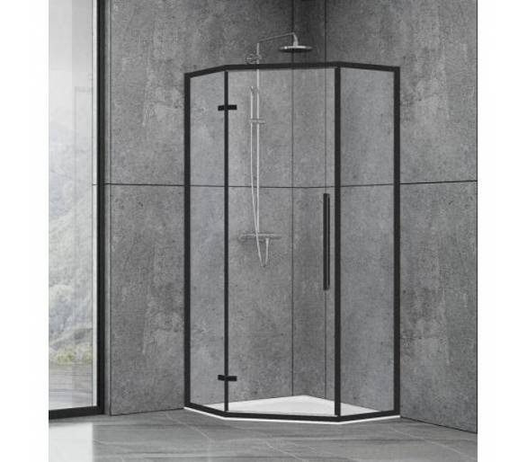 Душова кабіна DUSEL DL197HB Black Matt 100x100x190 cm.santehdom.kiev.ua