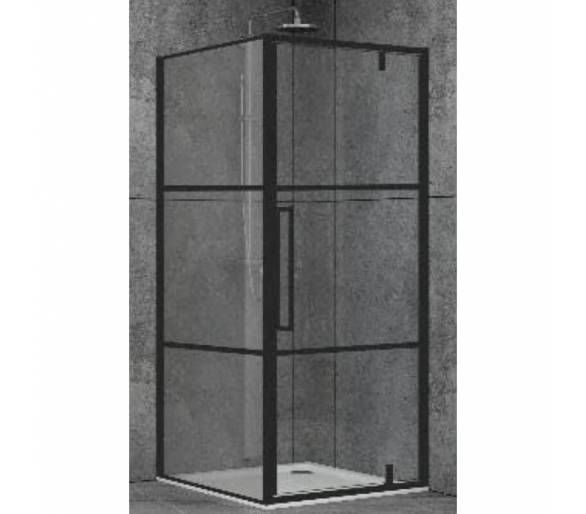 Душевая кабина DUSEL DL198BP+DL196BP Black Matt Paint 100x100x190