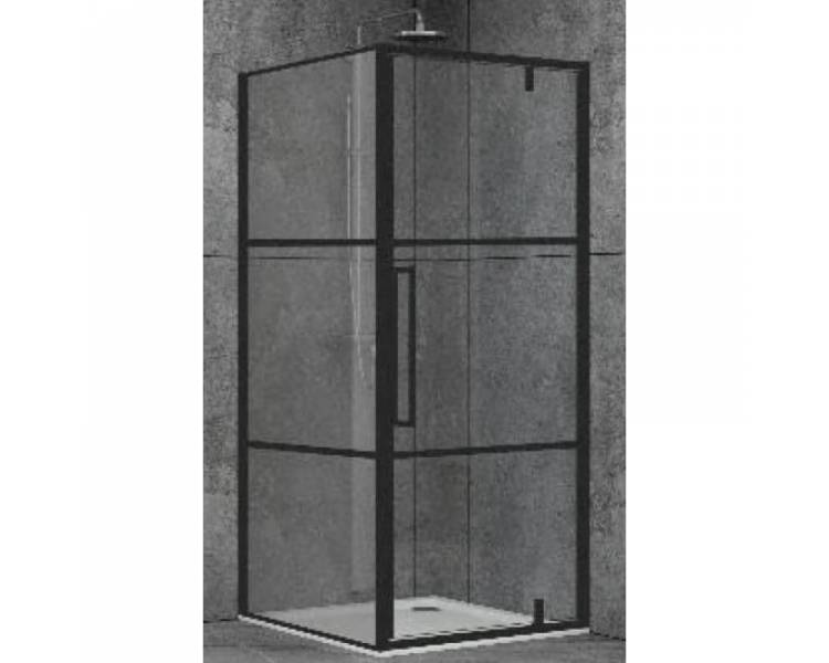 Душова кабіна DUSEL DL198BP+DL196BP Чорна матова фарба 100x100x190