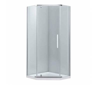 Душова кабіна Dusel А-1104 100х100х1900 п'ятикутне скло прозоре