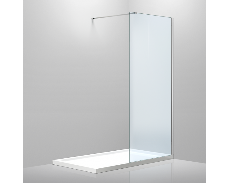 Стенка Walk-In 120*200см, каленое прозрачное стекло 8мм 