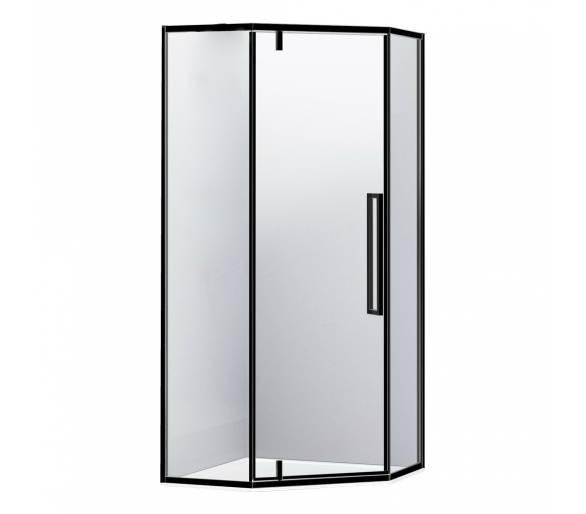 Чёрная душевая кабина пятиугольная A LÁNY 100x100x1950 стекло прозрачное 6 мм