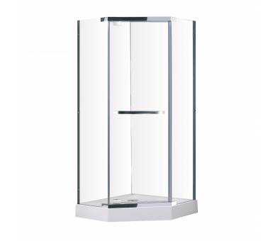 Пятиугольная душевая кабина TALÁNY 90x90x190см профиль хром, стекло прозрачное 10мм