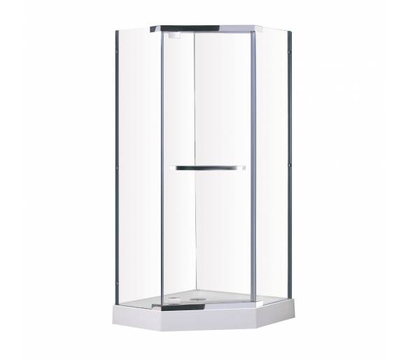 Пятиугольная душевая кабина TALÁNY 90x90x190см профиль хром, стекло прозрачное 10мм