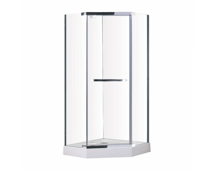 Пятиугольная душевая кабина TALÁNY 90x90x190см профиль хром, стекло прозрачное 10мм
