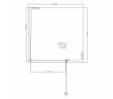 Душевая кабина BENITA Right 90x90x195 см без поддона