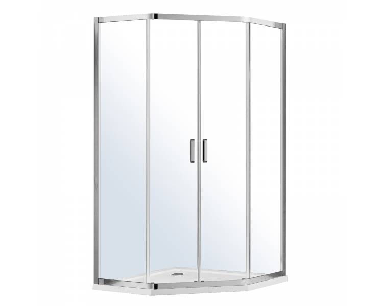 Пятиугольная душевая кабина IRIS 100x100x211см с поддоном и сифоном