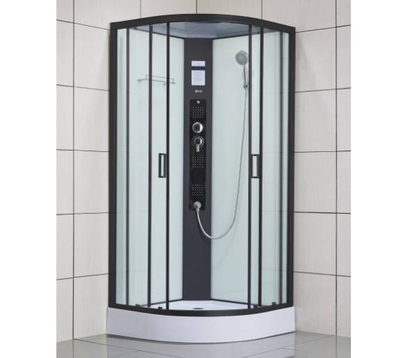 Гідромасажна коробка Чорний Dusel DSC-DU511-100SB 100x100 Низький піддон