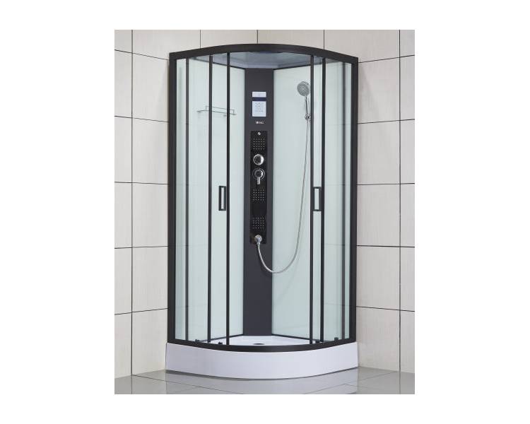 Гидромассажный бокс черный Dusel Dusel DSC-DU511-90SB 90x90 низкий поддон