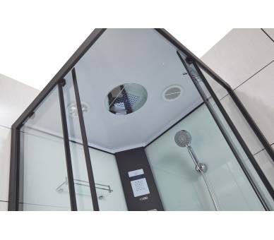 Гідромасажна коробка Чорний Dusel DSC-DU513-90B 90x90 квадратних