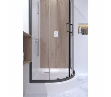 Душова кабіна Qtap Taurus BLA1099AC6 90х90 см. чорний профіль