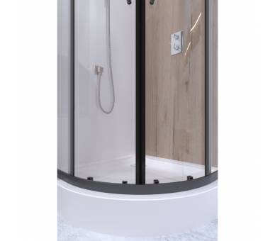Душова кабіна Qtap Taurus BLA1099AC6 90х90 см. чорний профіль