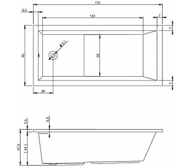 Ванна акриловая Riho LUSSO PLUS 170
