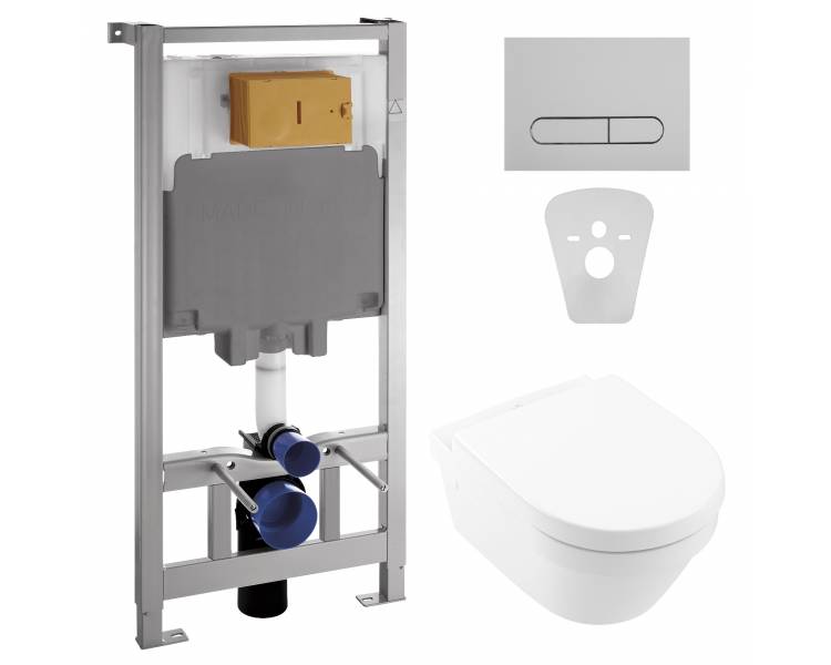 Комплект Villeroy&Boch унітазу Architectura Directflush висить 37 * 53см в комі зі світлодіодом з фанком Повільне закриття 4694H